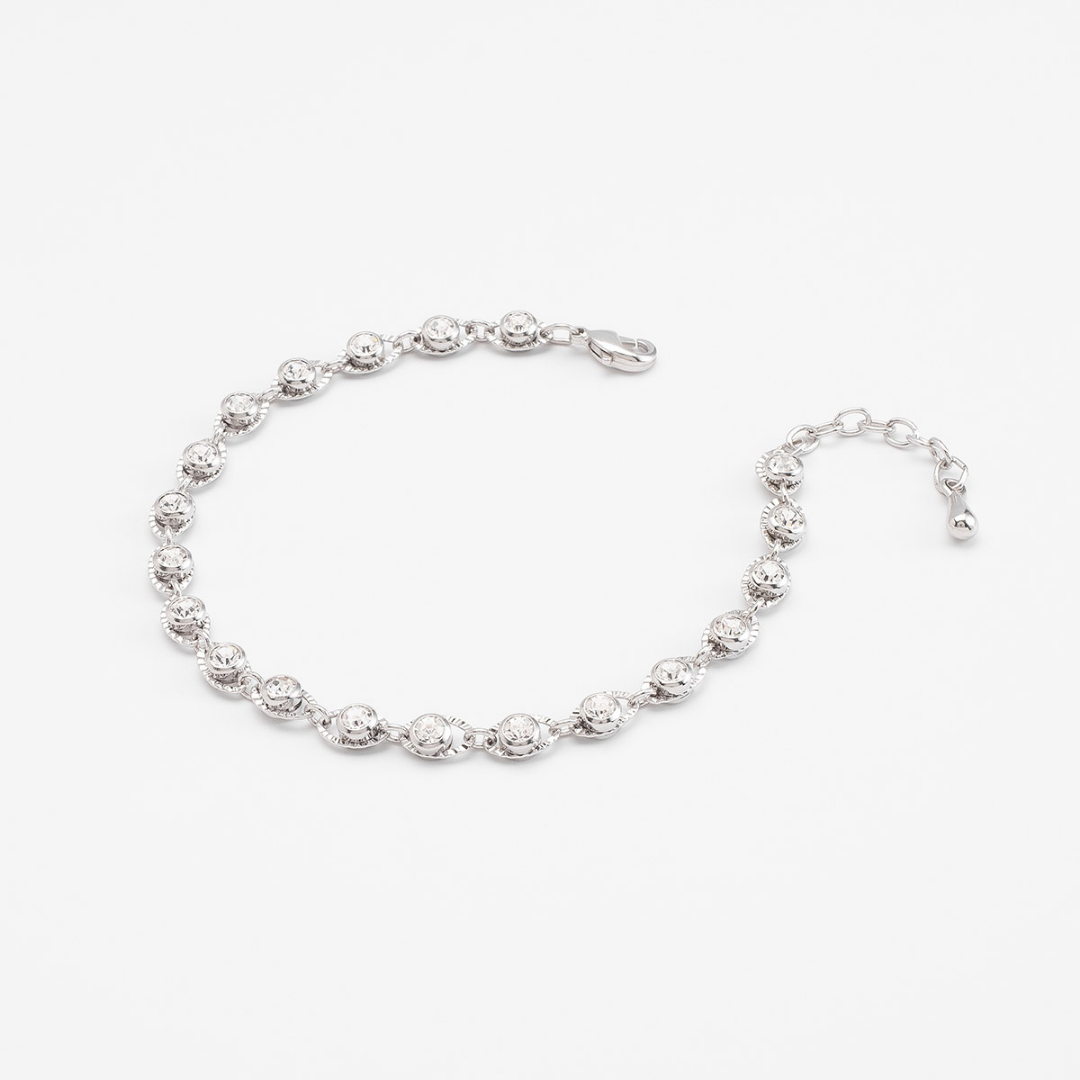 Pulsera con piedras tono cristal