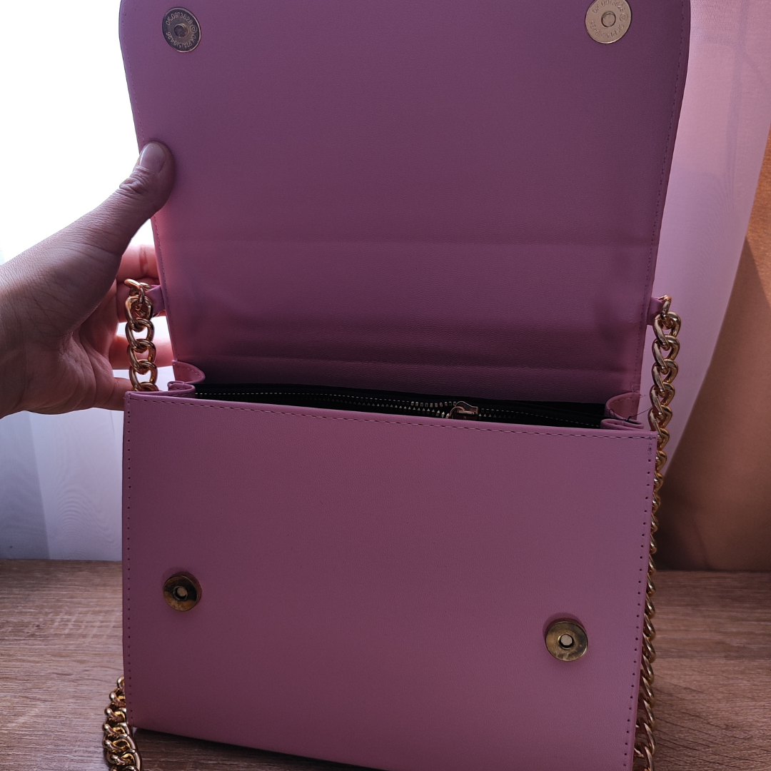 Bolsa estructurada color rosa
