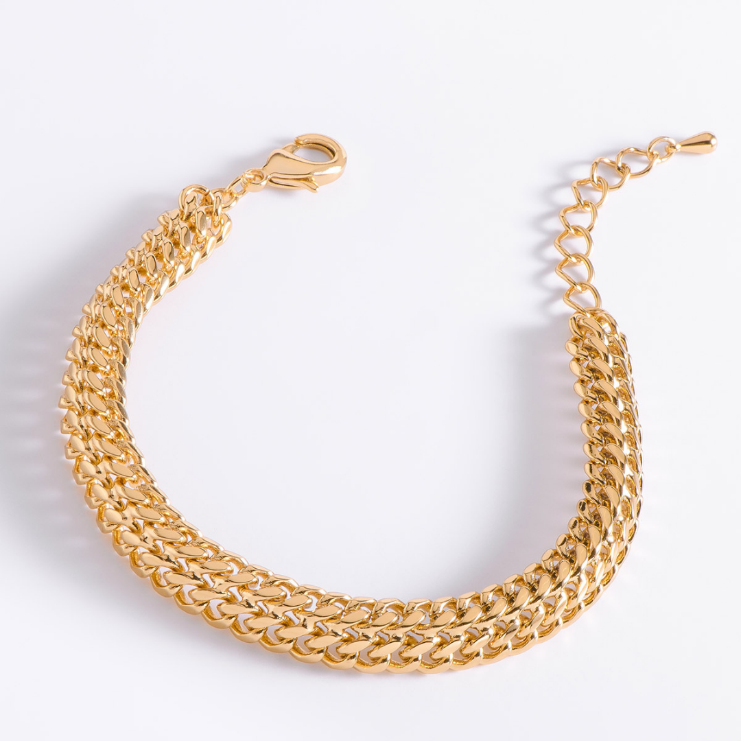Pulsera de eslabones dobles