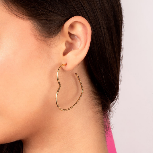 Arracadas en forma de corazón