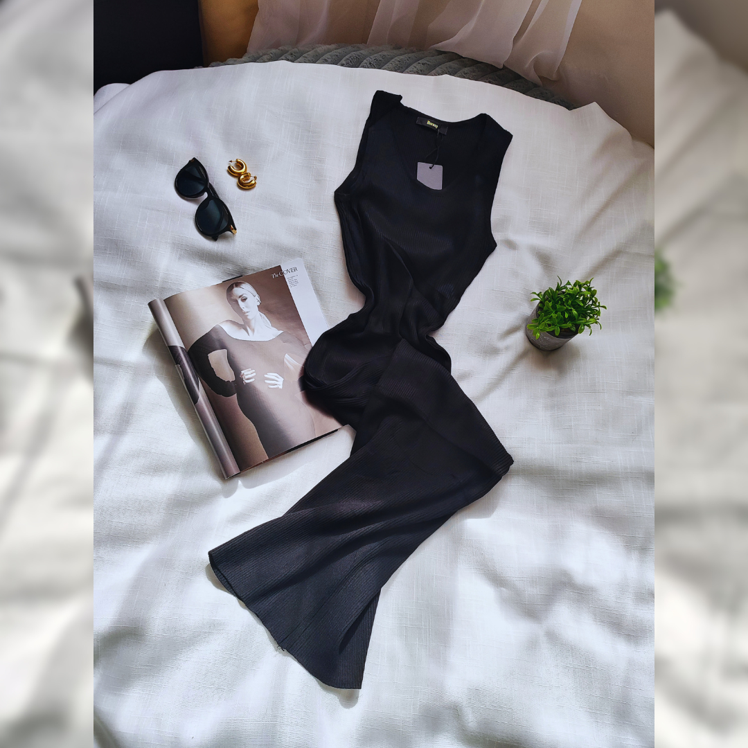 Vestido midi largo