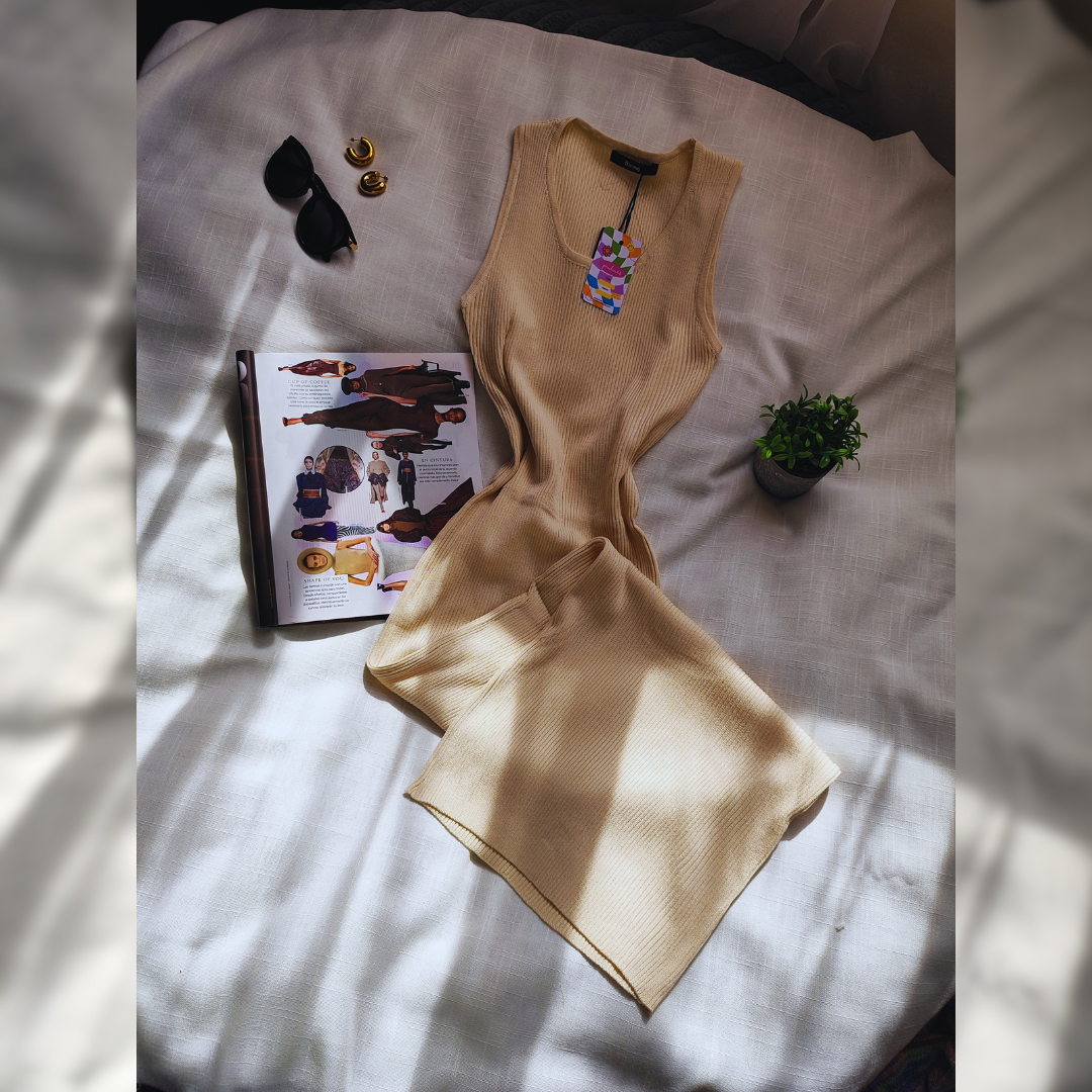 Vestido midi largo
