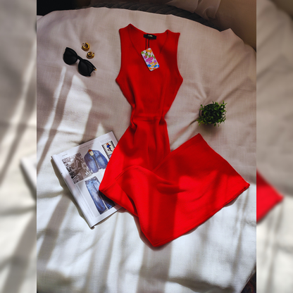 Vestido midi largo