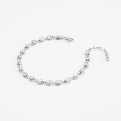Pulsera con piedras tono cristal