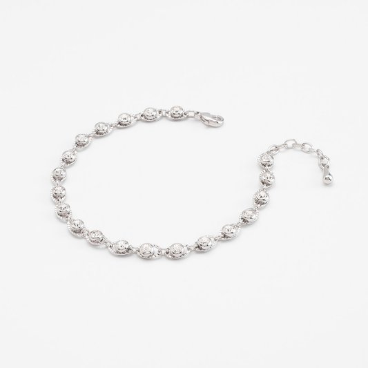 Pulsera con piedras tono cristal