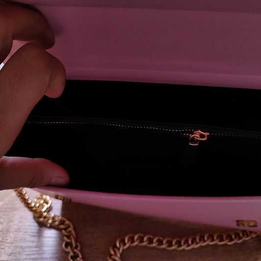 Bolsa estructurada color rosa