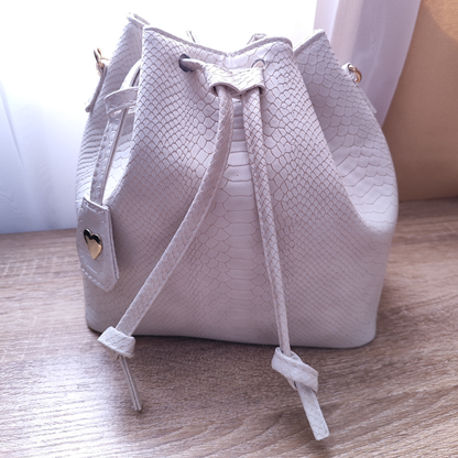 Bolsa Bucket color hueso