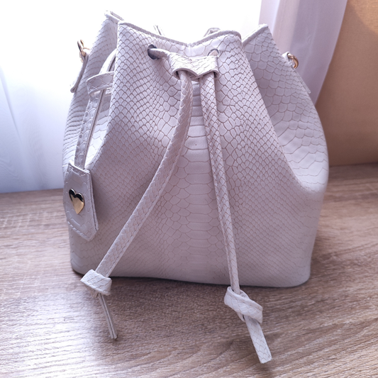 Bolsa Bucket color hueso