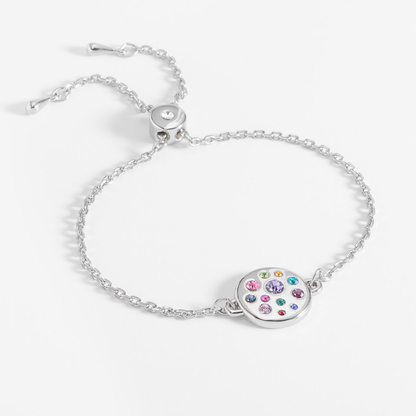 Pulsera ajustable con colorido dije de piedras