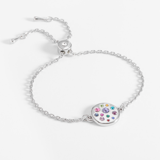 Pulsera ajustable con colorido dije de piedras