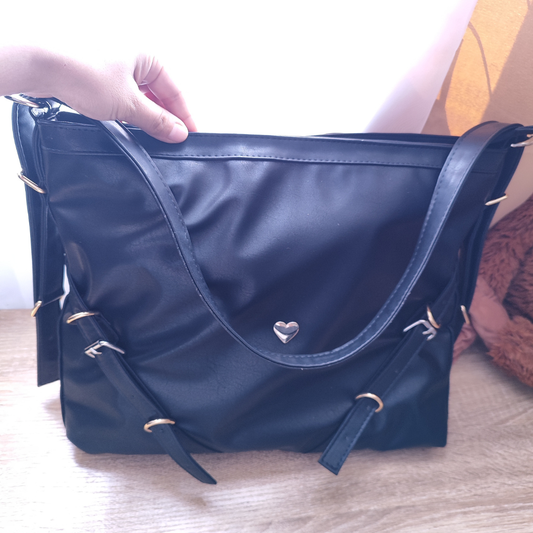 Maxi bolsa color negro