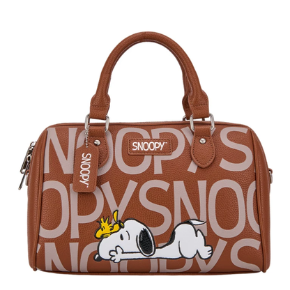 Bolsa tipo satchel con diseño icónico