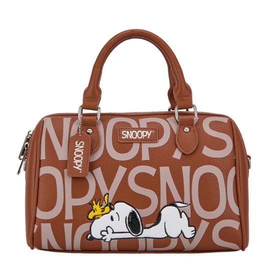 Bolsa tipo satchel con diseño icónico