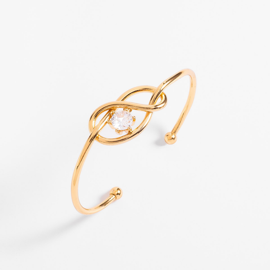 Brazalete rígido con detalle de cristal