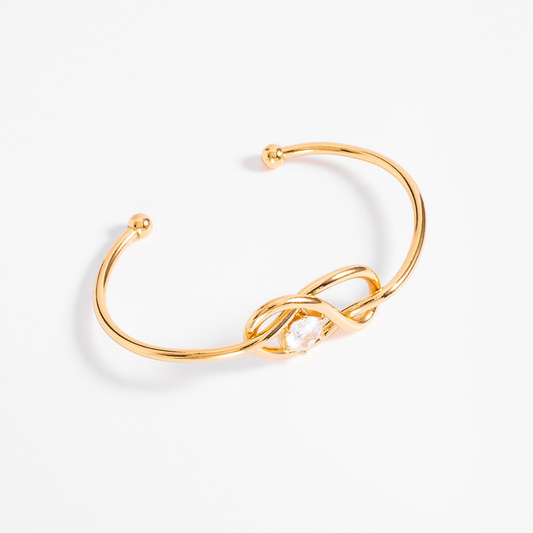 Brazalete rígido con detalle de cristal