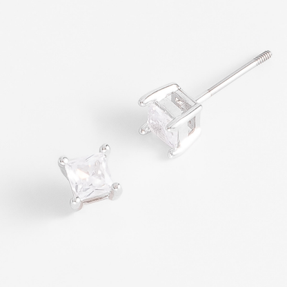 Aretes con cristal corte diamante