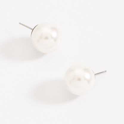 Aretes de Perla Clásicos Tamaño Grande