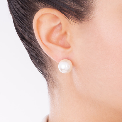 Aretes de Perla Clásicos Tamaño Grande