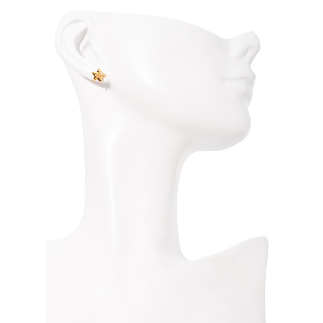 Aretes tipo broquel en forma de estrella