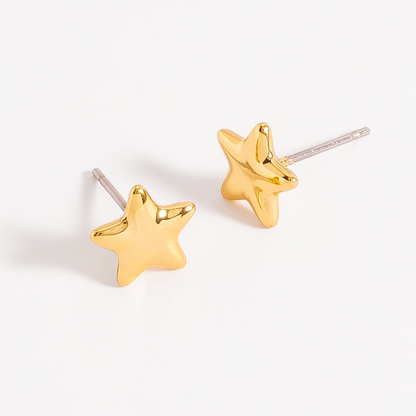 Aretes tipo broquel en forma de estrella
