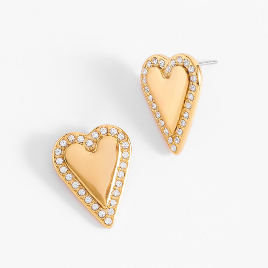 Aretes en forma de corazón larguito