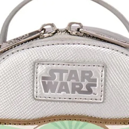 Mini bolsa crossbody estilo kawaii metálica