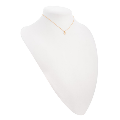 Collar en baño de oro con dije estrella calada moderna