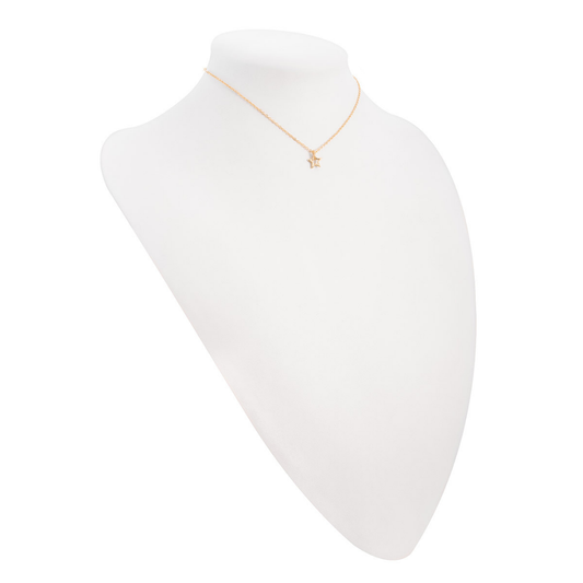 Collar en baño de oro con dije estrella calada moderna
