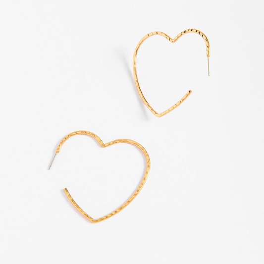 Arracadas en forma de corazón