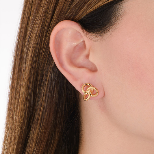 Aretes nudo dorado