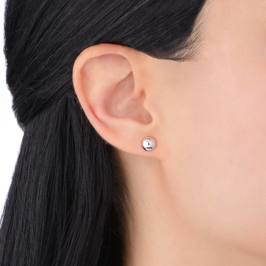 Aretes esfera pulida tamaño pequeño