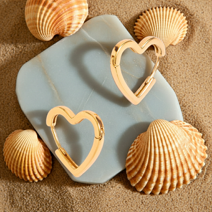 Arracadas en forma de corazón