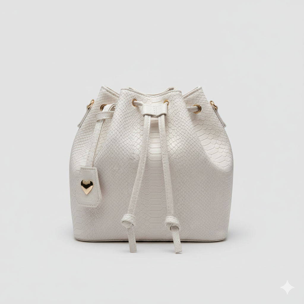 Bolsa Bucket color hueso