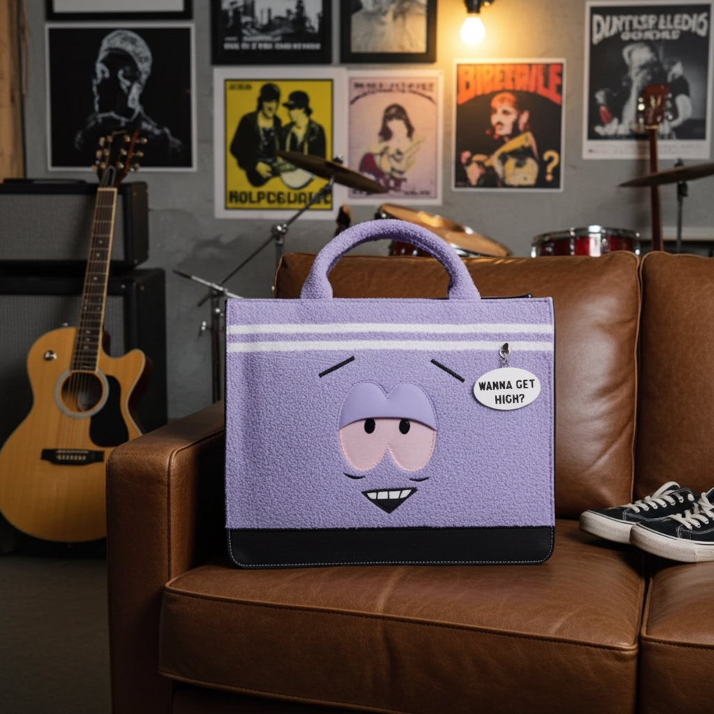 Bolsa tote divertida con textura suave