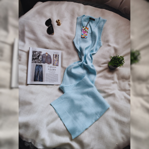 Vestido midi largo